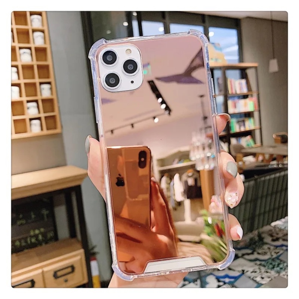 IPhone 14/ 14 Pro/ 14 Plus/ 14 Pro Max Rose Gold Mirror Phone Case